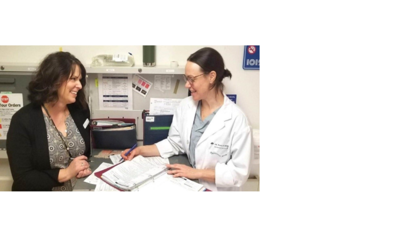 Anesthesia doctor speaks to patient