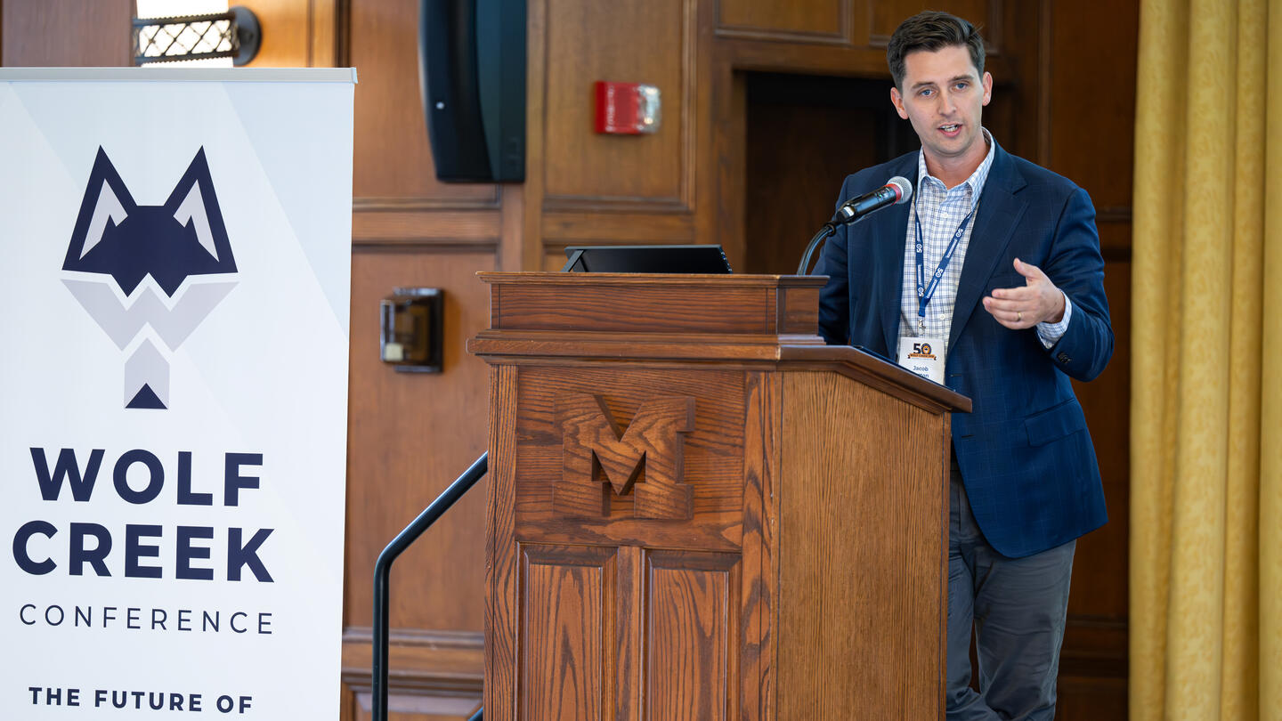 Dr. Jacob Hutton presents at the Wolf Creek Conference