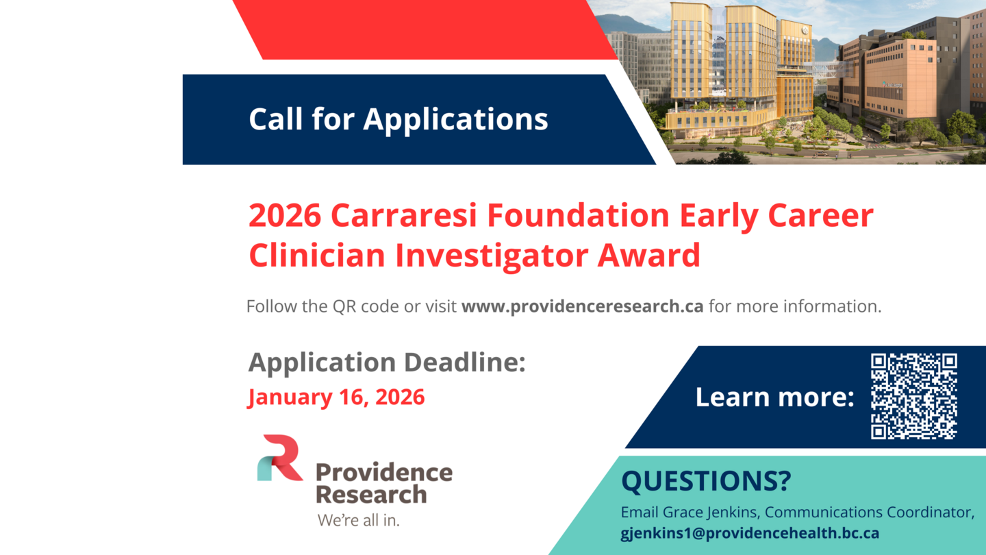 Call for Applications: 2026 Carraresi Foundation Early Career Clinician Investigator Award