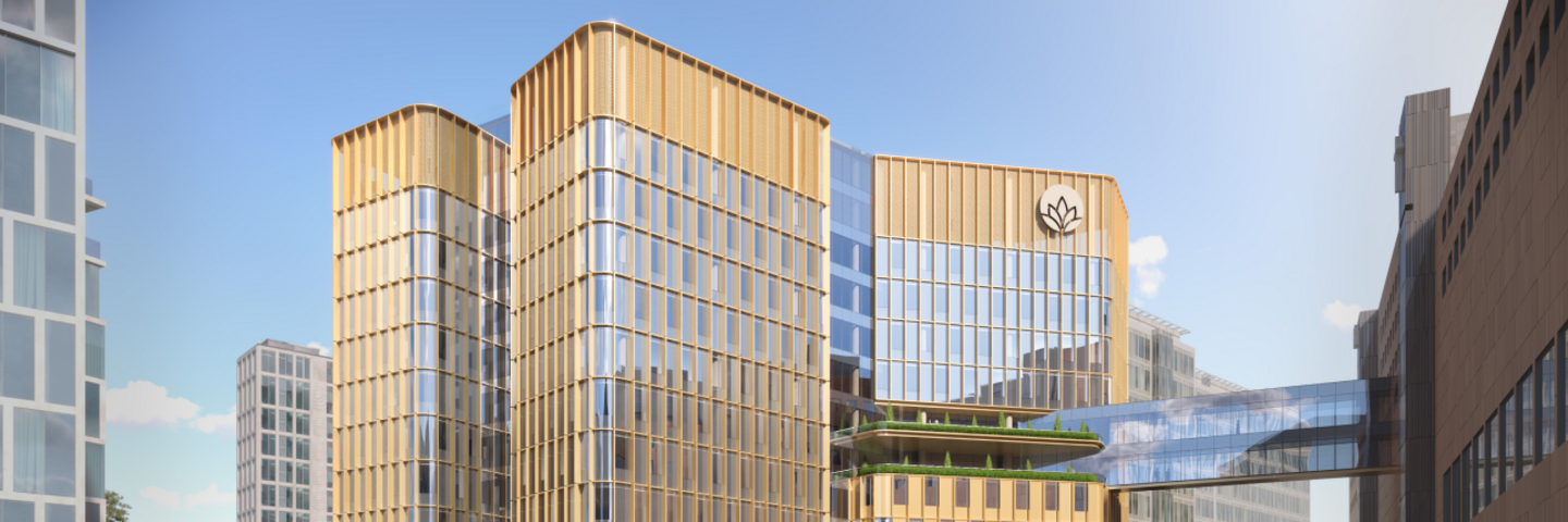 Rendering of the new Clinical Support and Research Centre