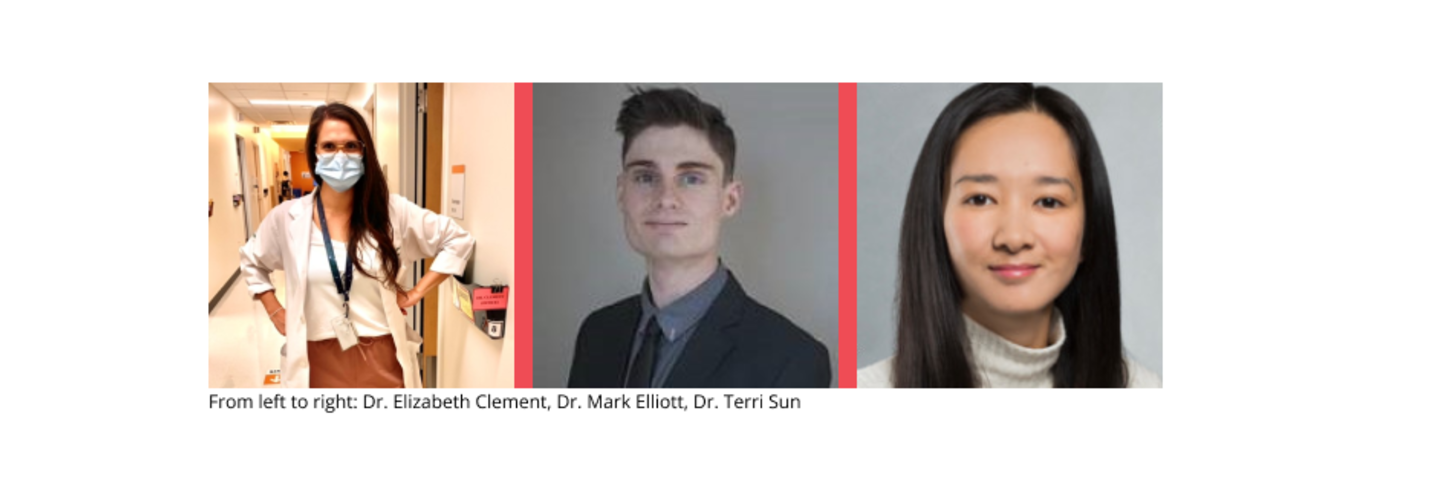 From left to right: Dr. Elizabeth Clement, Dr. Mark Elliott, Dr. Terri Sun