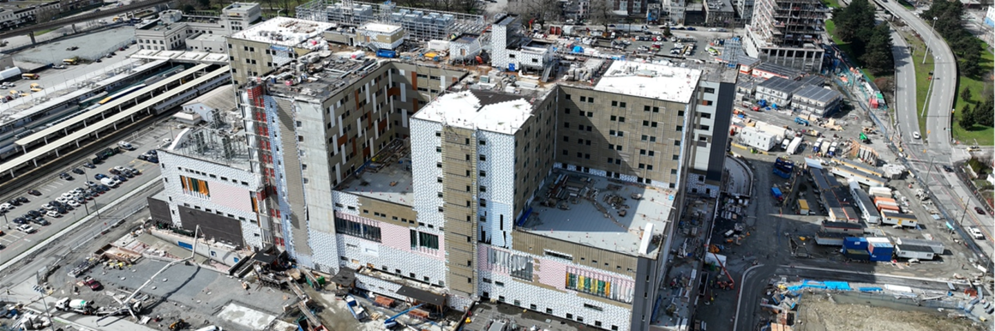 Overhead image of NSPH construction site