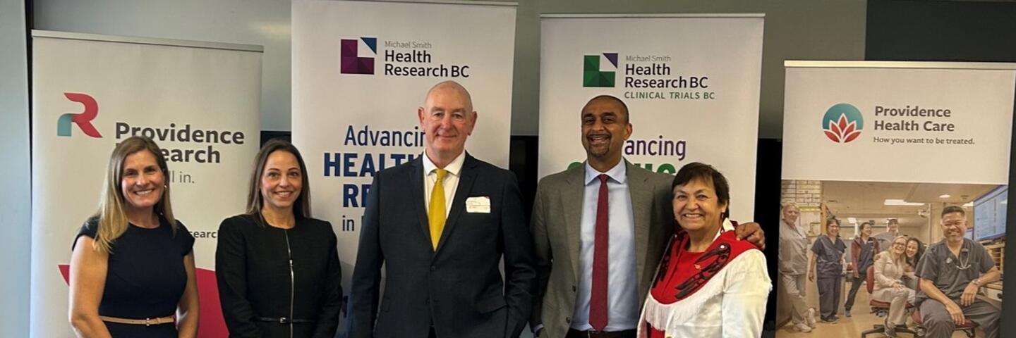 Dr. Danielle Lavallee, Anne Stevens, Dr. Darryl Knight, Hon. Ravi Kahlon, Amshen (Joan Phillip), MLA, Vancouver Strathcona