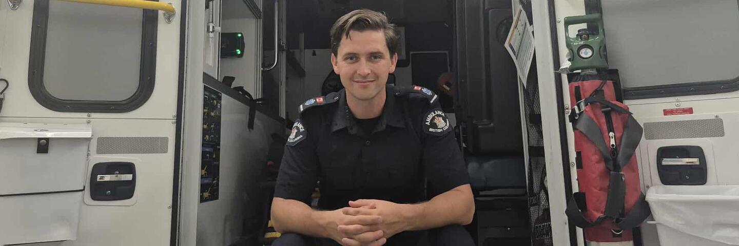 Dr. Jacob Hutton in an ambulance