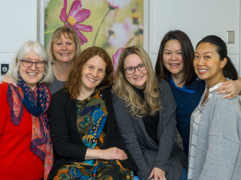 From left to right: Dr. Urve Kuusk, Kirsty Carpenter, Dr. Elaine McKevitt, Dr. Rebecca Warburton, Priscilla So, Nancy Khuu
